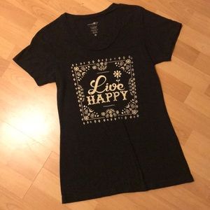 Live Happy fitted t-shirt